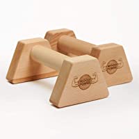WoodPower PowerBars - Agarres paralelos de madera para flexiones- barras y minibarras- antideslizantes para interior y…